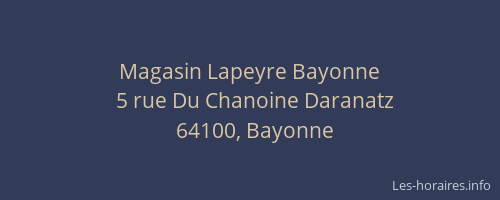 Magasin Lapeyre Bayonne