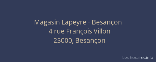 Magasin Lapeyre - Besançon