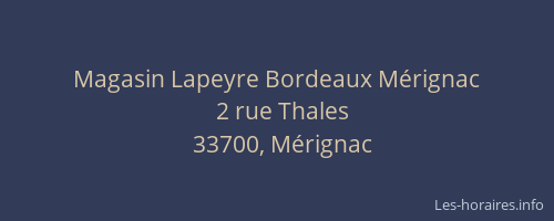 Magasin Lapeyre Bordeaux Mérignac
