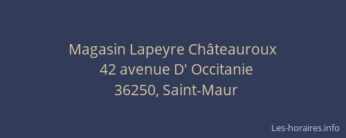Magasin Lapeyre Ch&acirc;teauroux