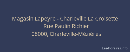 Magasin Lapeyre - Charleville La Croisette