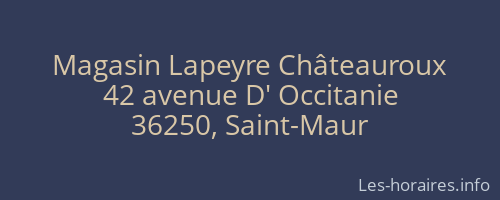 Magasin Lapeyre Châteauroux