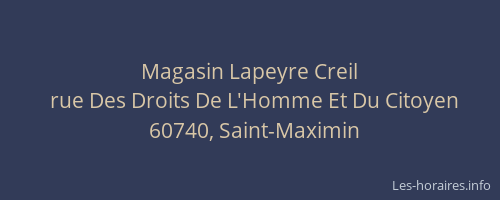 Magasin Lapeyre Creil