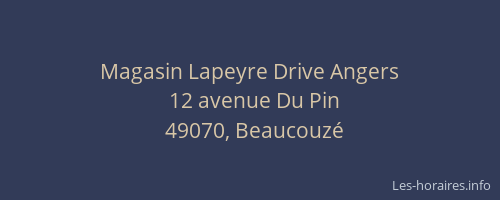 Magasin Lapeyre Drive Angers