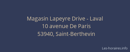 Magasin Lapeyre Drive - Laval