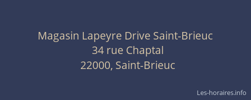 Magasin Lapeyre Drive Saint-Brieuc