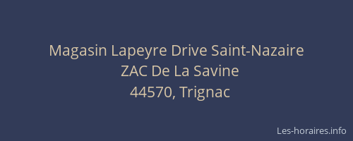 Magasin Lapeyre Drive Saint-Nazaire