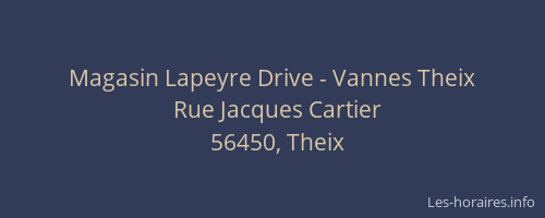 Magasin Lapeyre Drive - Vannes Theix
