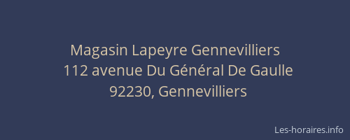 Magasin Lapeyre Gennevilliers