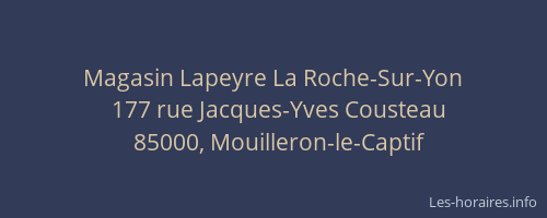 Magasin Lapeyre La Roche-Sur-Yon