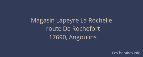 Magasin Lapeyre La Rochelle