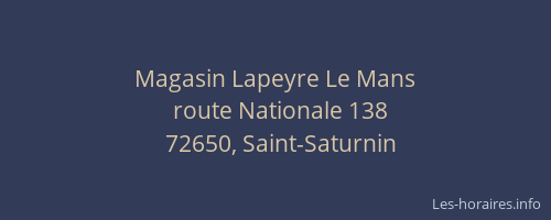 Magasin Lapeyre Le Mans