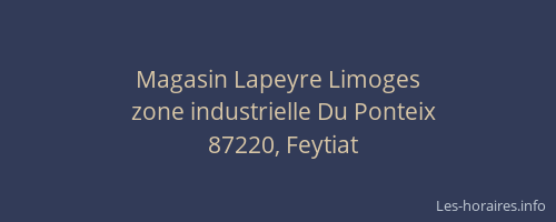 Magasin Lapeyre Limoges