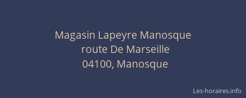 Magasin Lapeyre Manosque