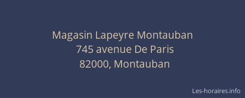 Magasin Lapeyre Montauban