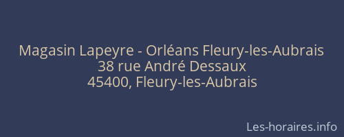 Magasin Lapeyre - Orléans Fleury-les-Aubrais