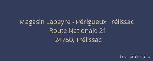 Magasin Lapeyre - Périgueux Trélissac