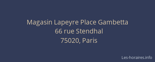 Magasin Lapeyre Place Gambetta