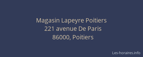 Magasin Lapeyre Poitiers