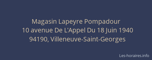 Magasin Lapeyre Pompadour