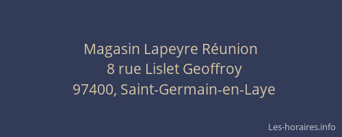 Magasin Lapeyre R&eacute;union