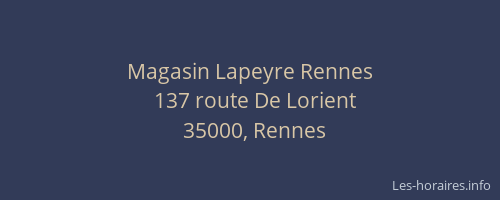 Magasin Lapeyre Rennes