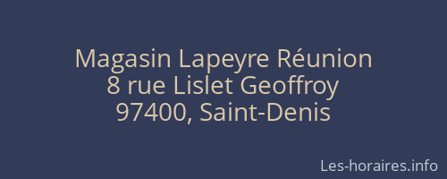 Magasin Lapeyre Réunion