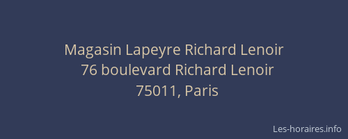 Magasin Lapeyre Richard Lenoir
