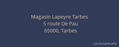 Magasin Lapeyre Tarbes