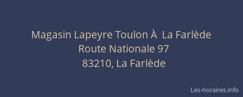 Magasin Lapeyre Toulon À  La Farlède