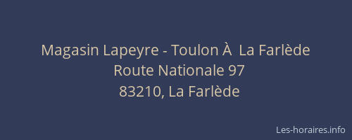 Magasin Lapeyre - Toulon À  La Farlède