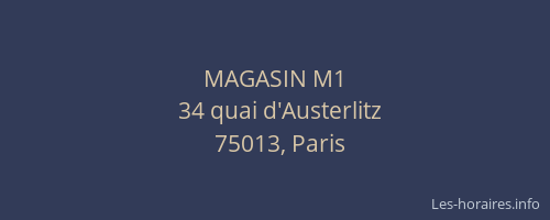 MAGASIN M1
