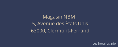 Magasin NBM