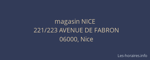 magasin NICE
