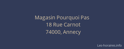 Magasin Pourquoi Pas