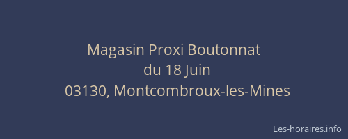 Magasin Proxi Boutonnat