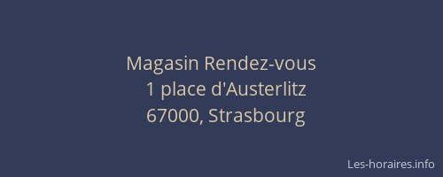Magasin Rendez-vous