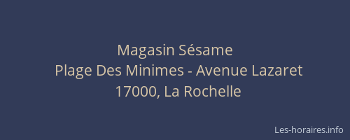 Magasin Sésame