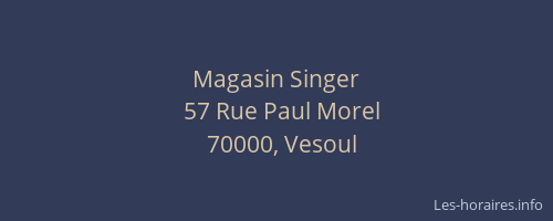 Magasin Singer
