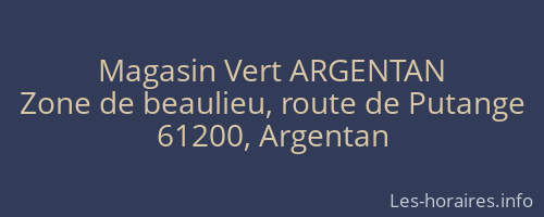 Magasin Vert ARGENTAN