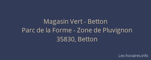 Magasin Vert - Betton