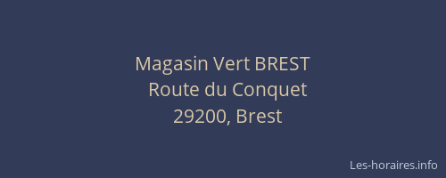 Magasin Vert BREST
