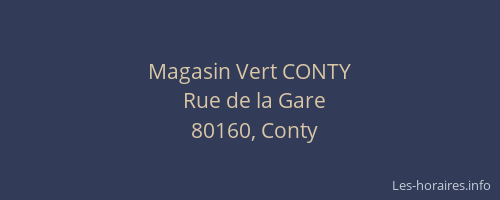 Magasin Vert CONTY
