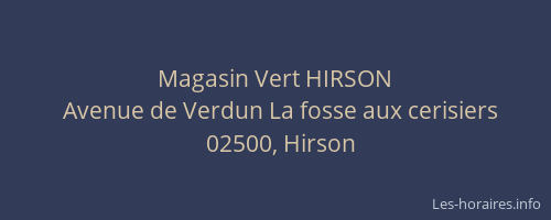 Magasin Vert HIRSON
