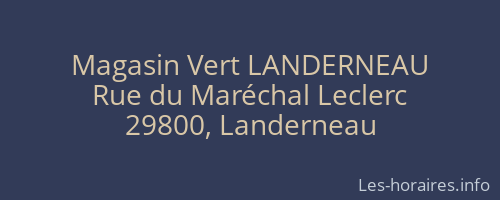 Magasin Vert LANDERNEAU