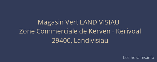 Magasin Vert LANDIVISIAU