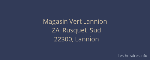 Magasin Vert Lannion