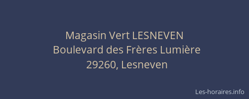 Magasin Vert LESNEVEN