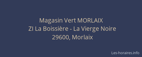 Magasin Vert MORLAIX