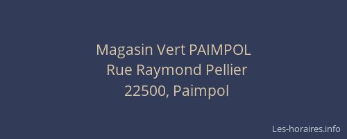 Magasin Vert PAIMPOL